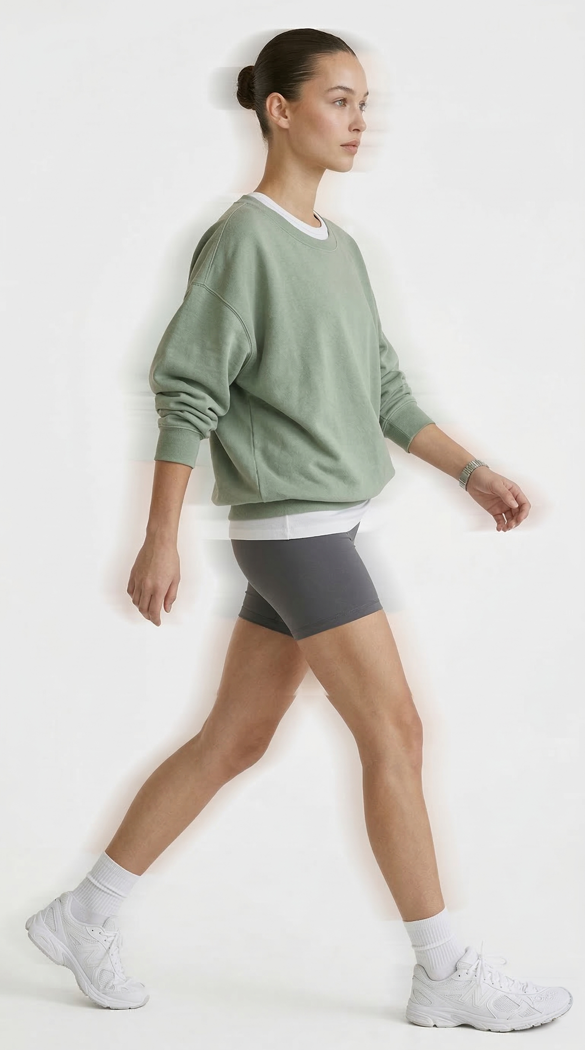 Sage Green Oversized Crewneck Sweatshirt