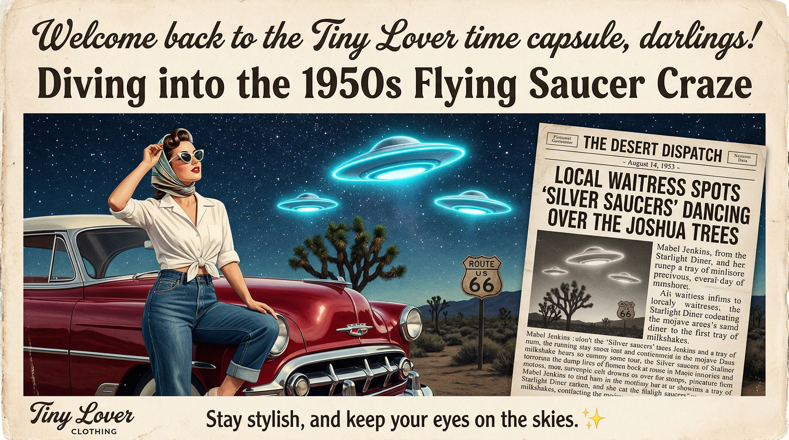 Vintage Vibes & Desert Skies: The 1953 Mojave UFO Mystery