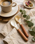 The "Daily Rituals" Mother of Pearl & Wood Spoon Set