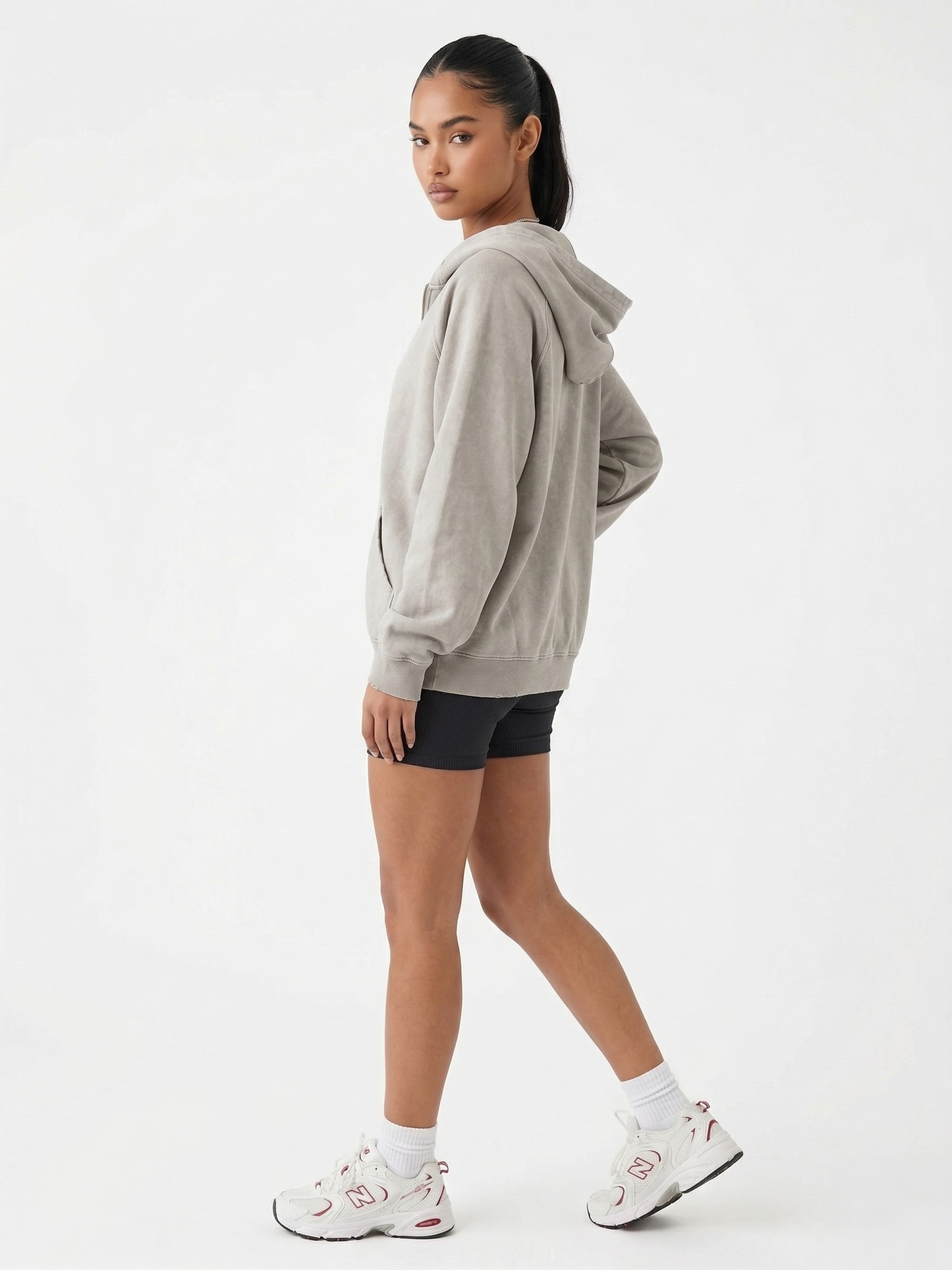 The Essential Everyday Zip-Up Hoodie | Stone Grey