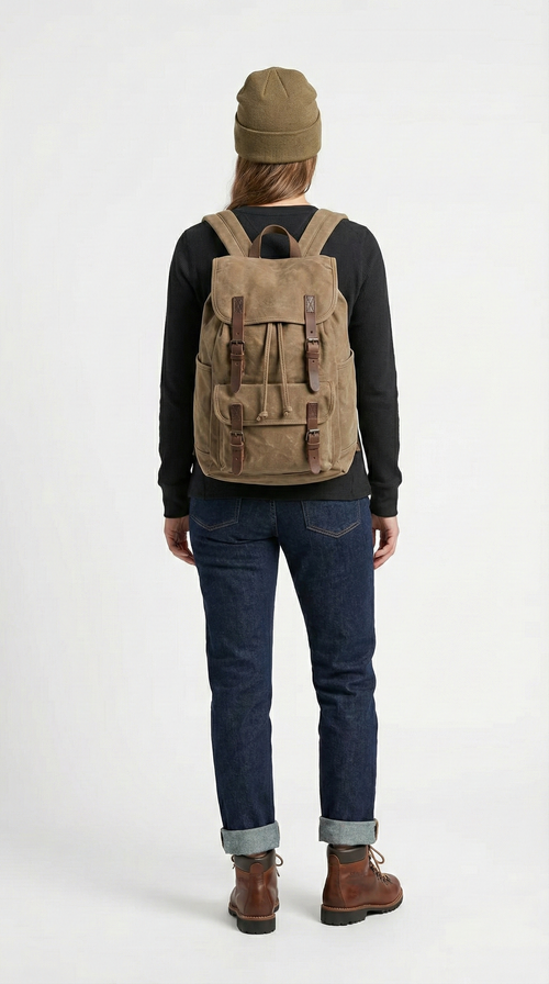 Unisex Heavyweight Waffle Knit Thermal Crewneck - Black (80% Cotton / 20% Poly)