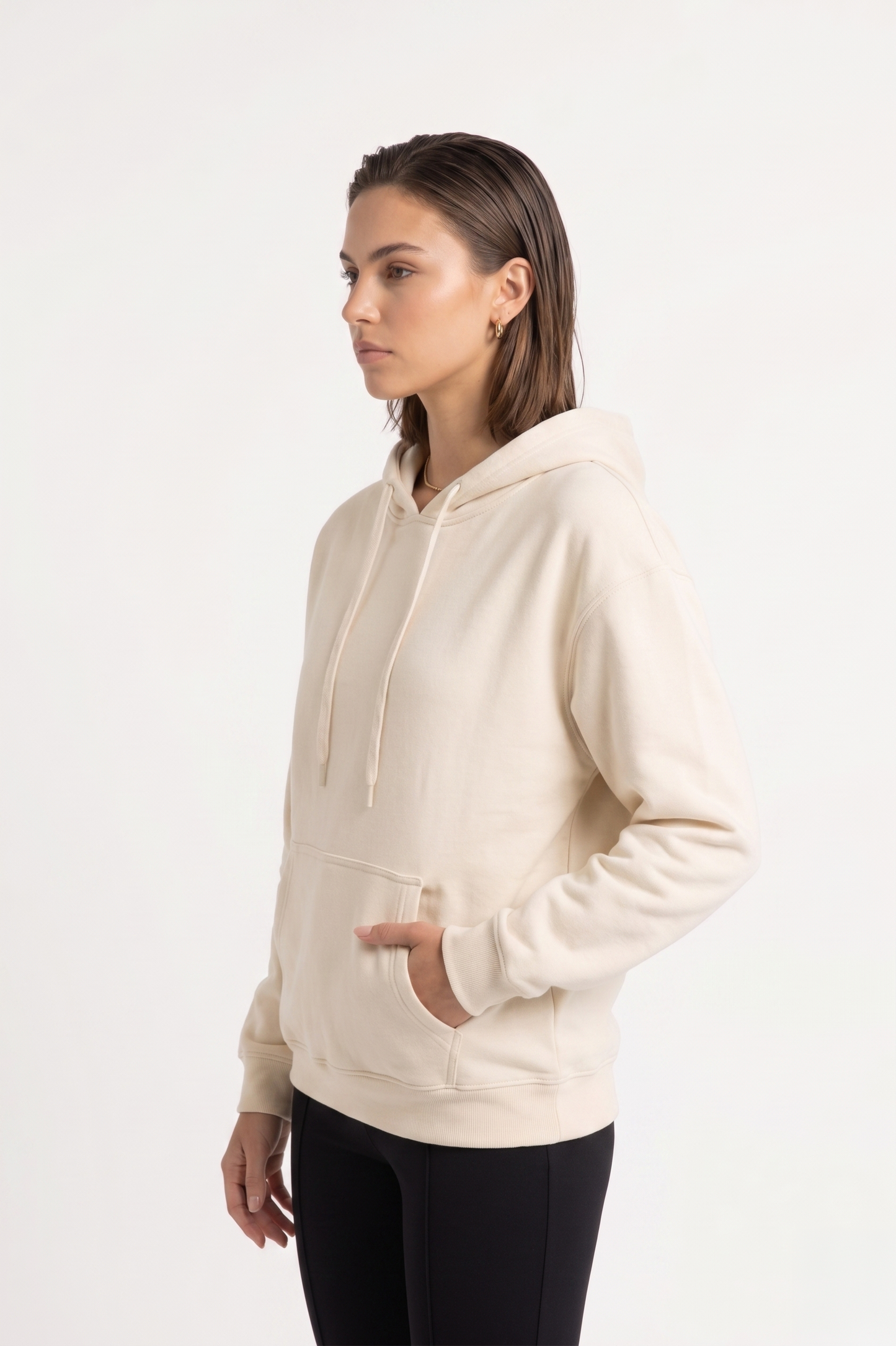 The Essential Off-Duty Pullover Hoodie - Coconut Cream