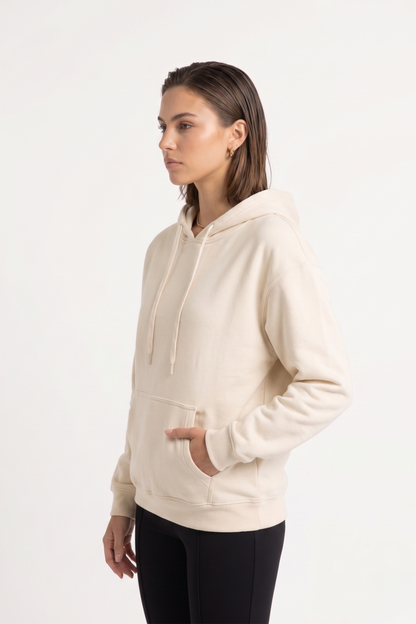 The Essential Off-Duty Pullover Hoodie - Coconut Cream