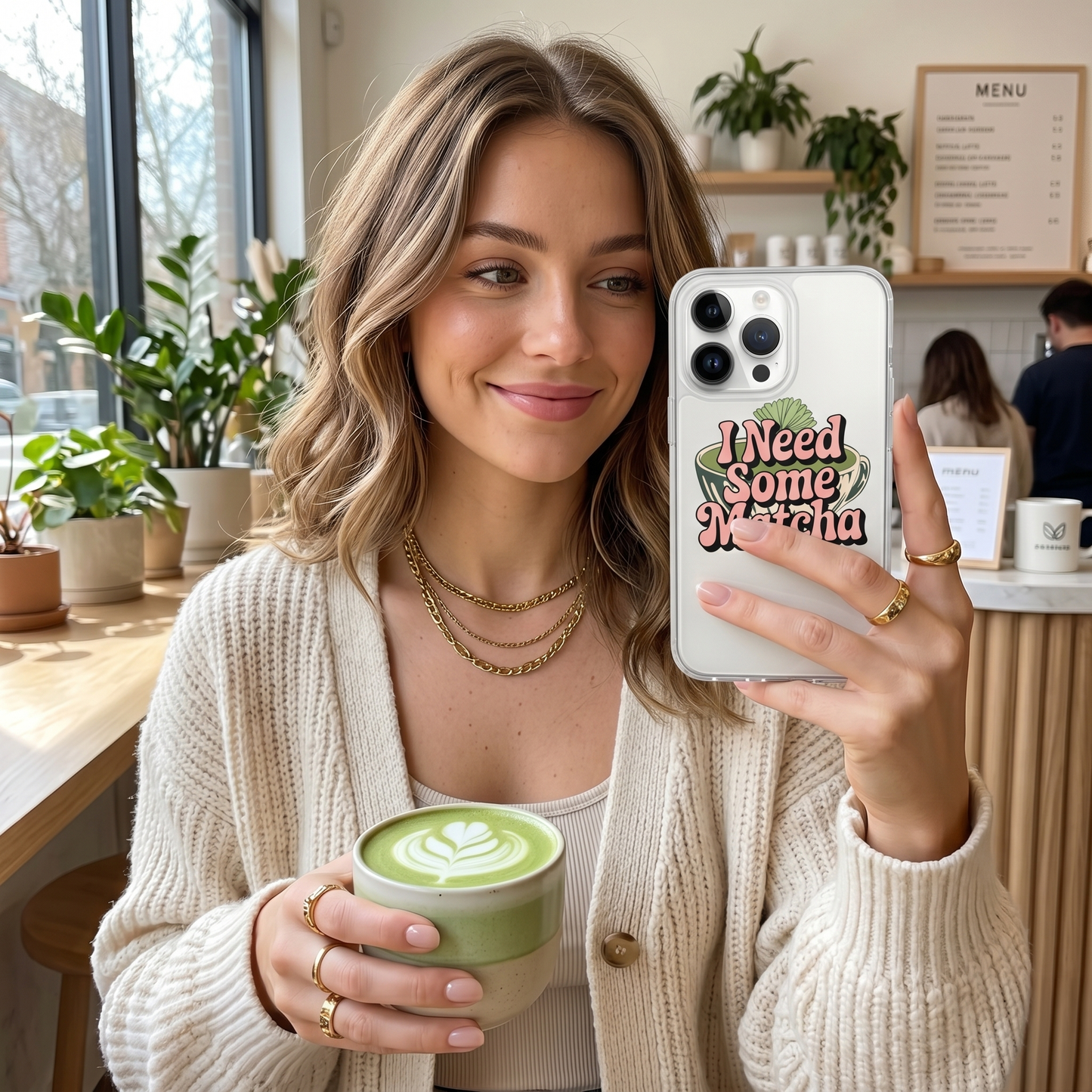 I Need Some Matcha | Clear Aesthetic iPhone® Case