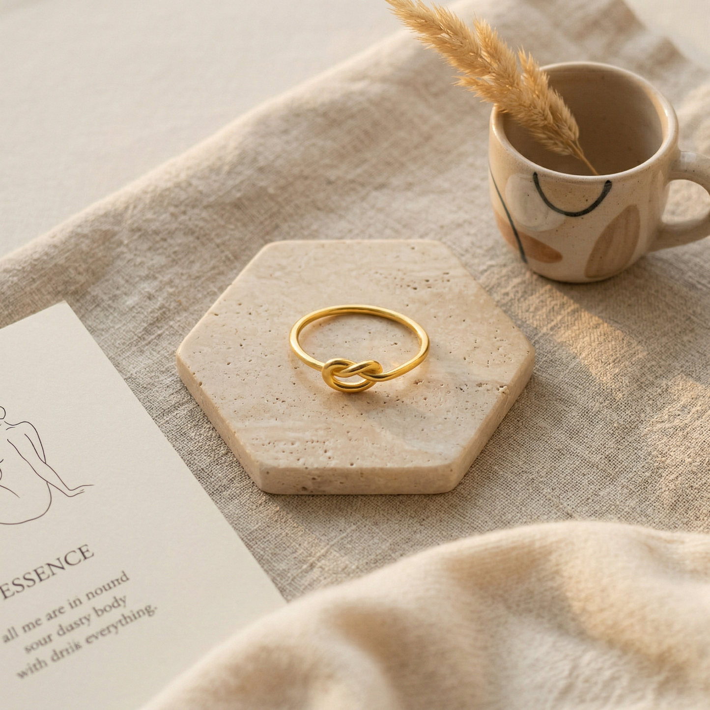 Infinity Knot Ring - 925 Sterling Silver Minimalist Band
