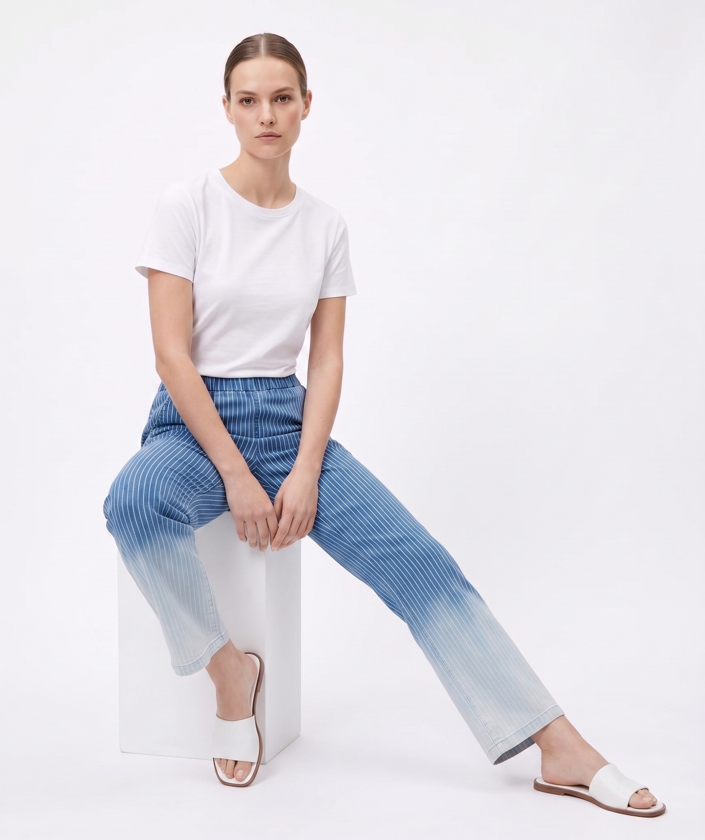 The Faded Stripe Lyocell Pant
