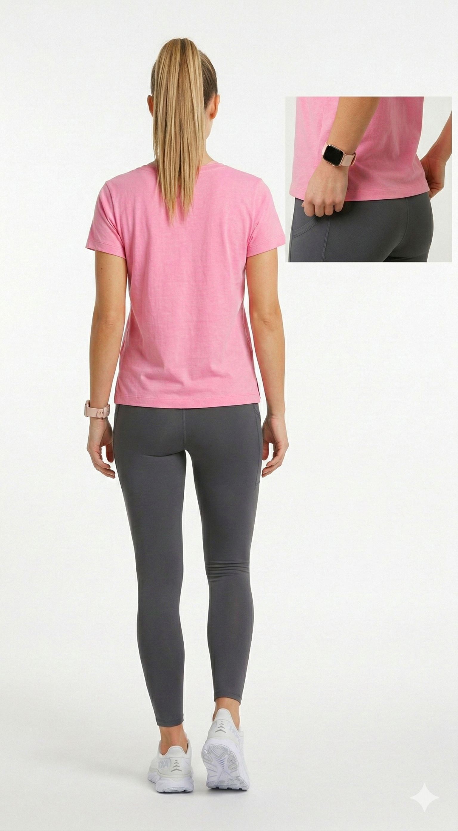 Everyday Effortless V-Neck Tee - 100% Cotton -Petal
