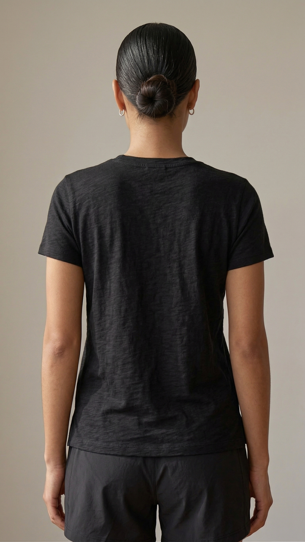The Everyday Side-Slit Black Tee | 100% Soft-Touch Cotton