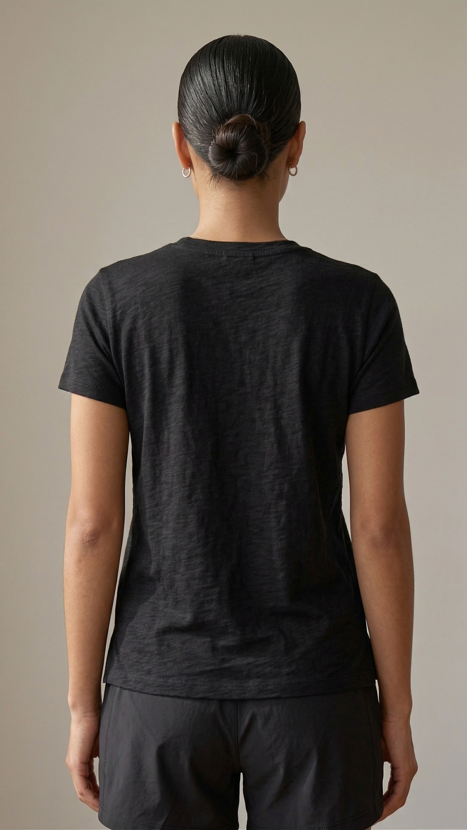 The Everyday Side-Slit Black Tee | 100% Soft-Touch Cotton