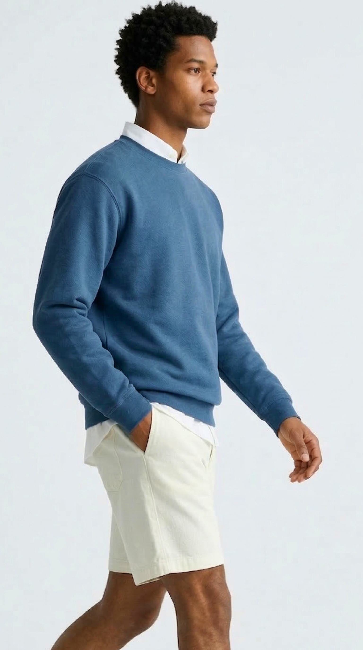 Men's Classic Cotton-Blend Crewneck Sweatshirt