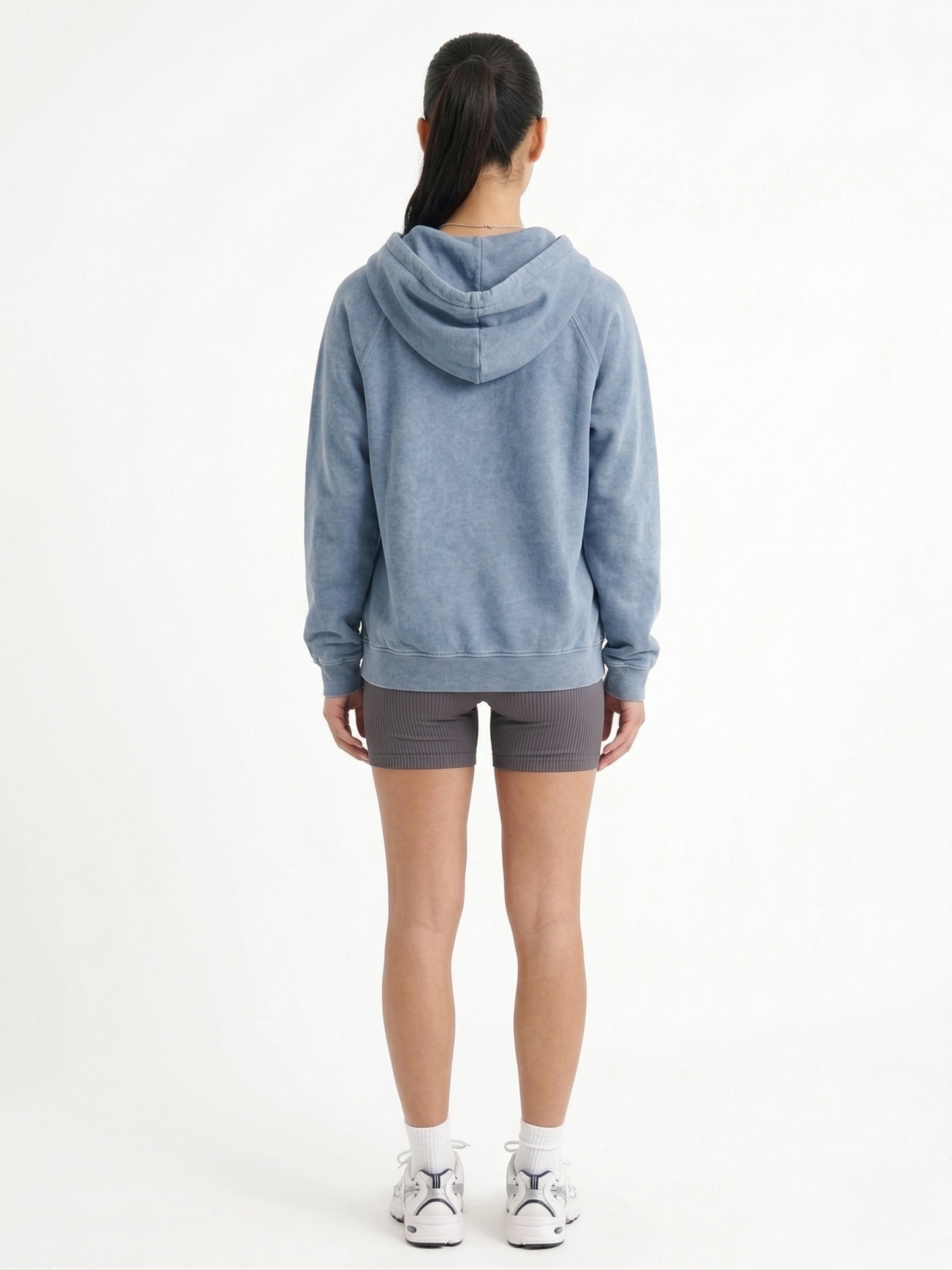 The Essential Oversized Zip Hoodie | Soft Denim Blue