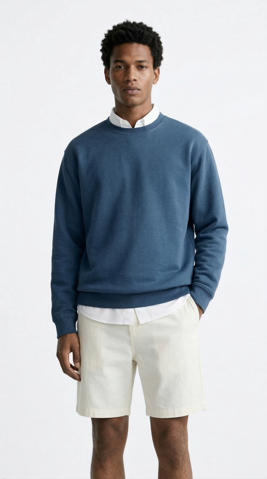 Men's Classic Cotton-Blend Crewneck Sweatshirt