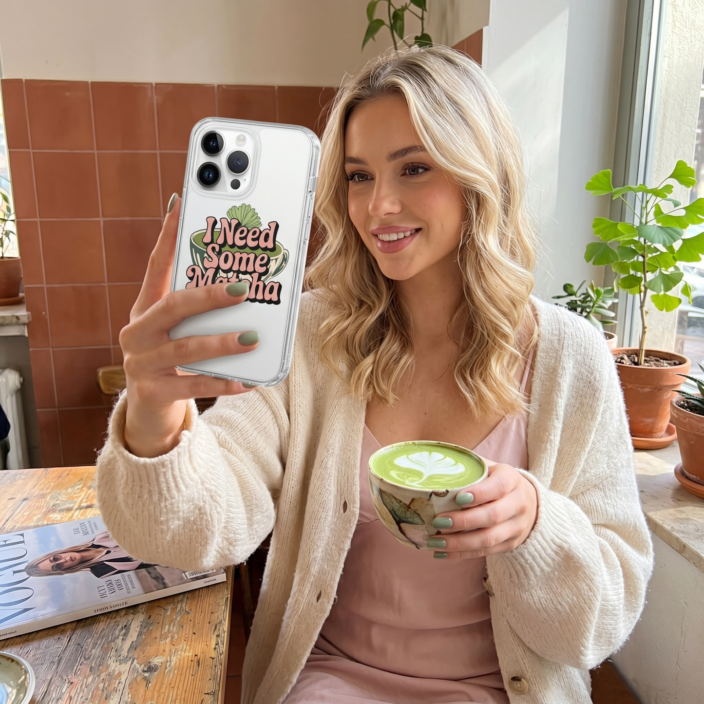 I Need Some Matcha | Clear Aesthetic iPhone® Case