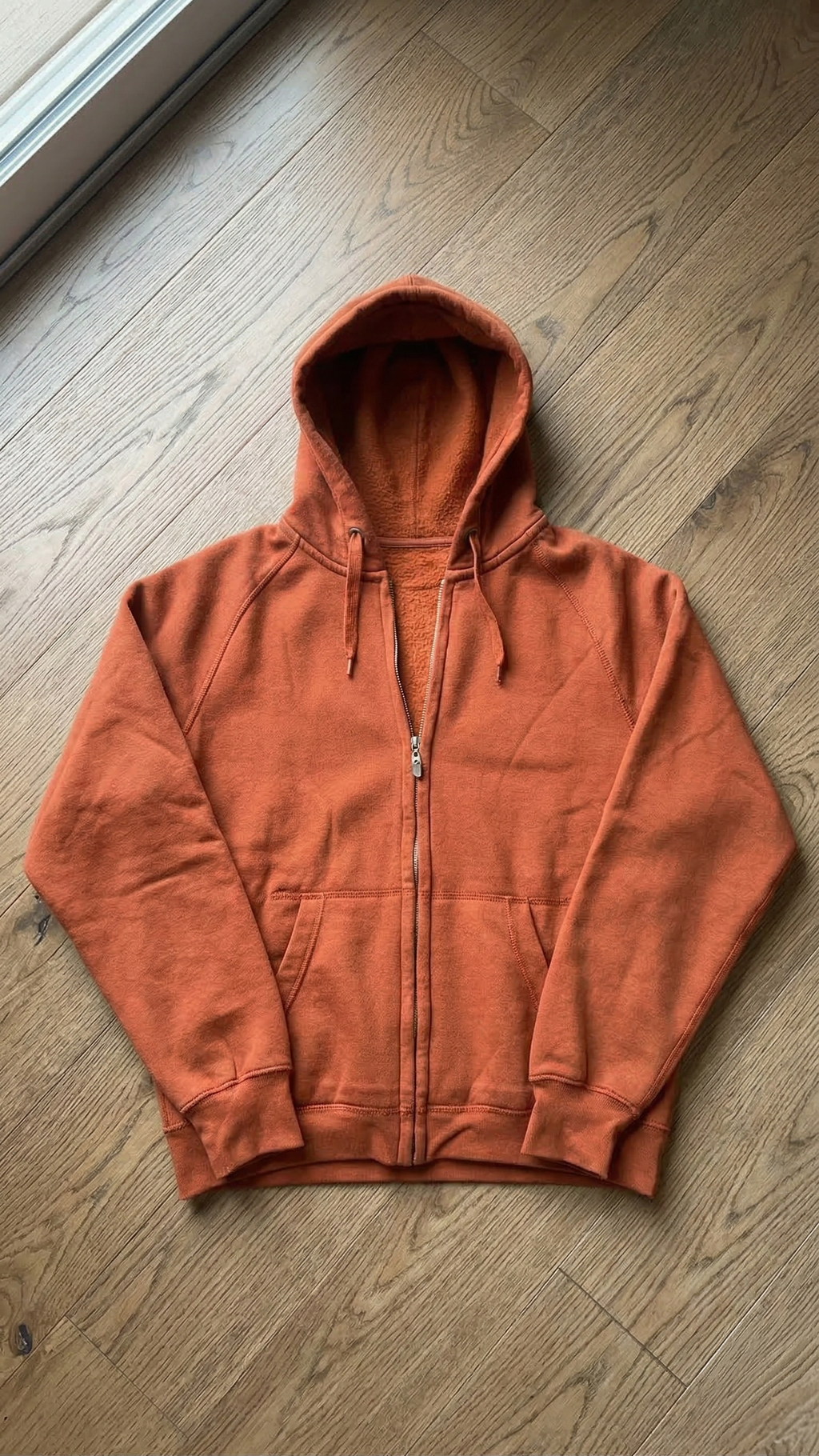 Tangerine Dream: Ultra-Cozy Women's Oversized Orange Zip-Up Hoodie