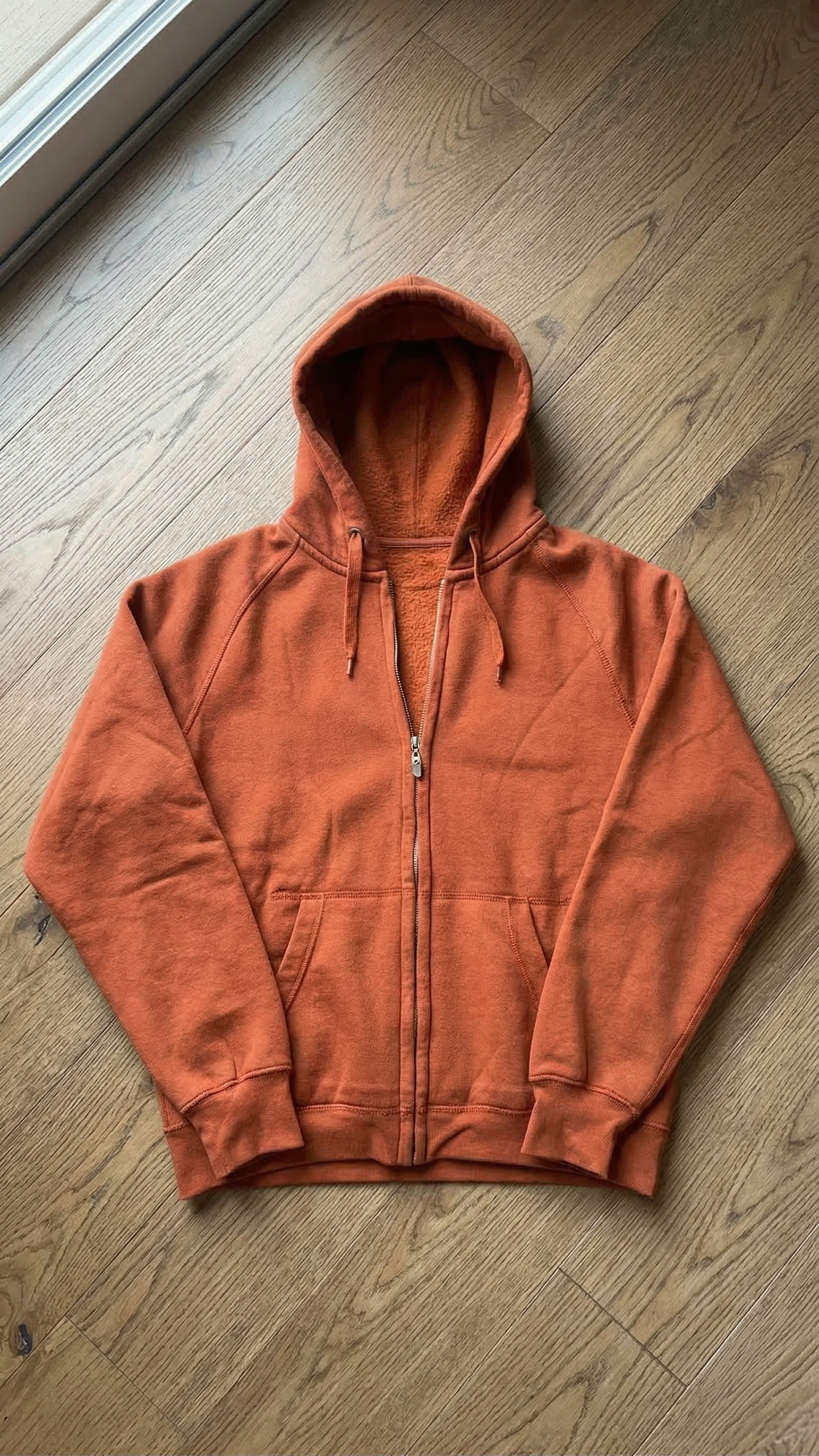 Tangerine Dream: Ultra-Cozy Women's Oversized Orange Zip-Up Hoodie