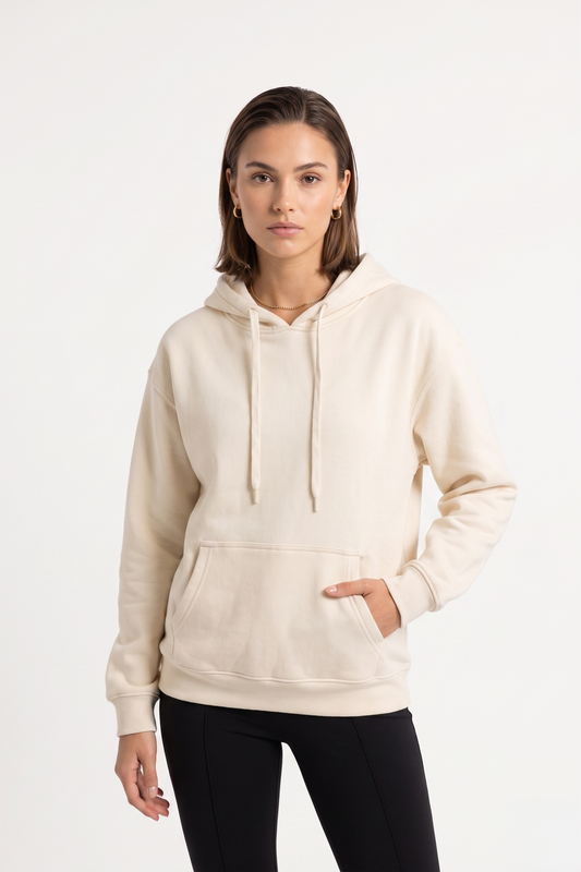 The Essential Off-Duty Pullover Hoodie - Coconut Cream