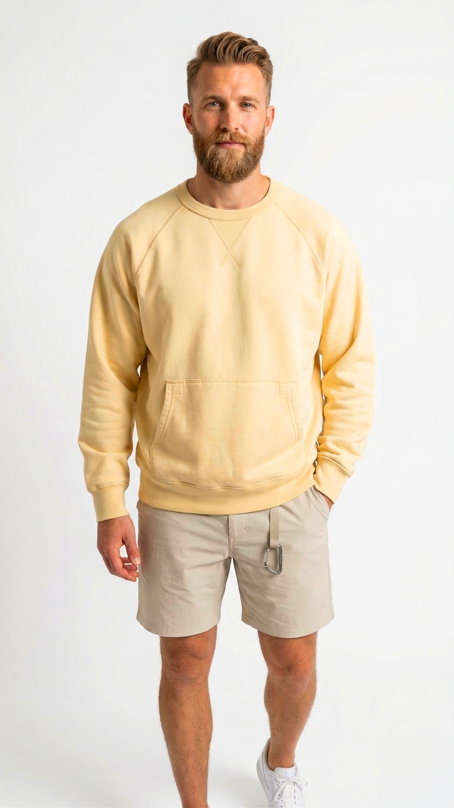 Butter Yellow Oversized Raglan Pullover – Summer Sport Chic Sweatshirt