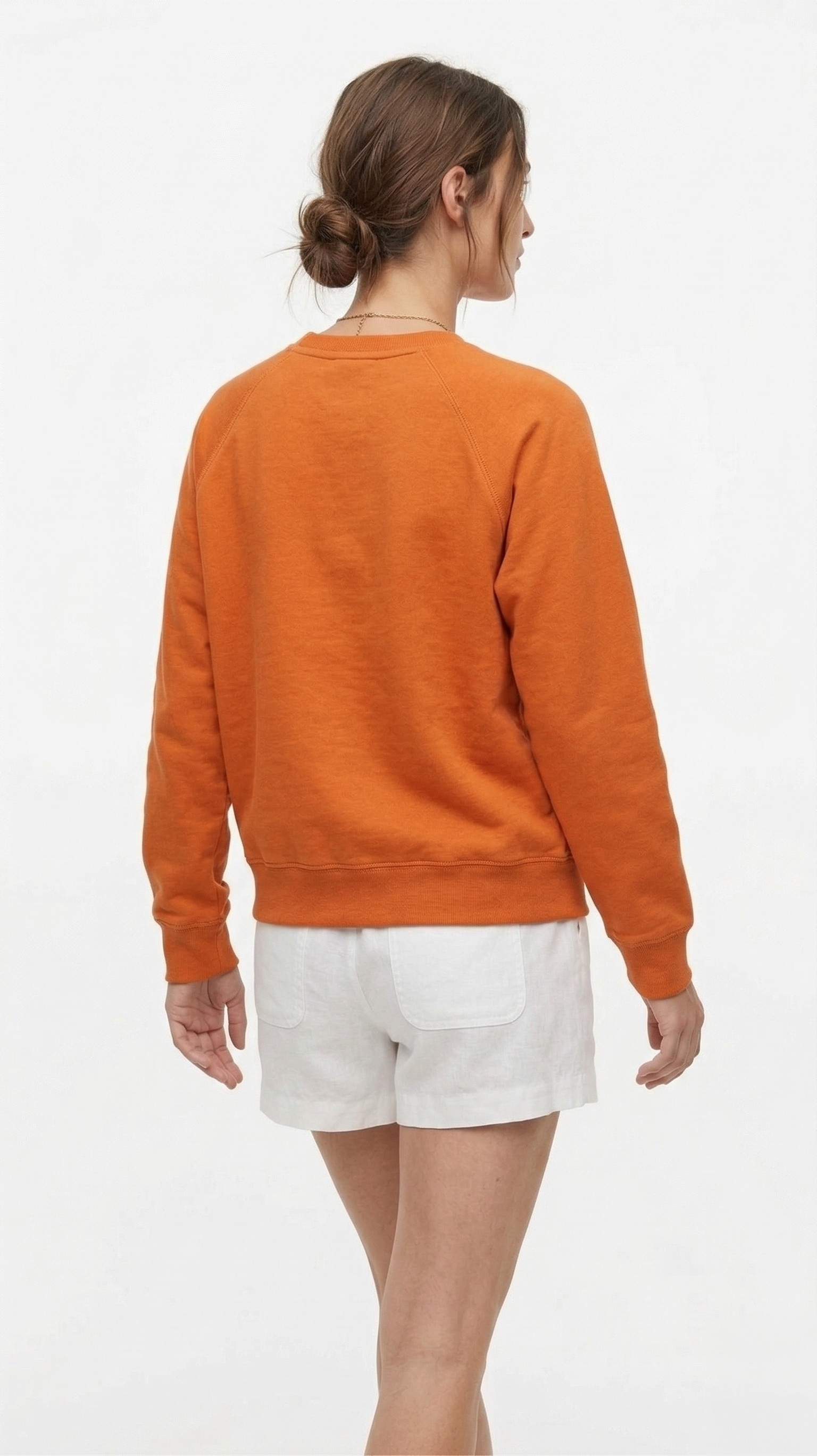 Mojave Burnt Orange Raglan Sweatshirt with Kangaroo Pocket - Street Chic Vibe