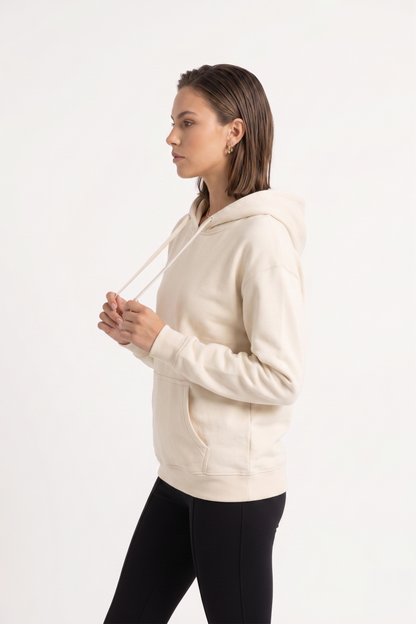 The Essential Off-Duty Pullover Hoodie - Coconut Cream