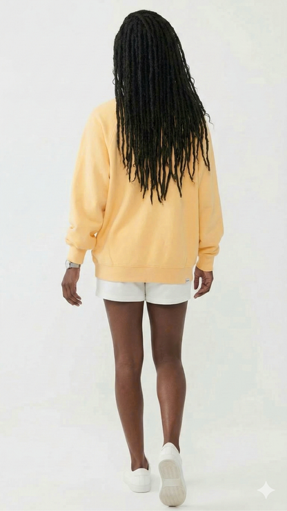 Butter Yellow Oversized Raglan Sweatshirt