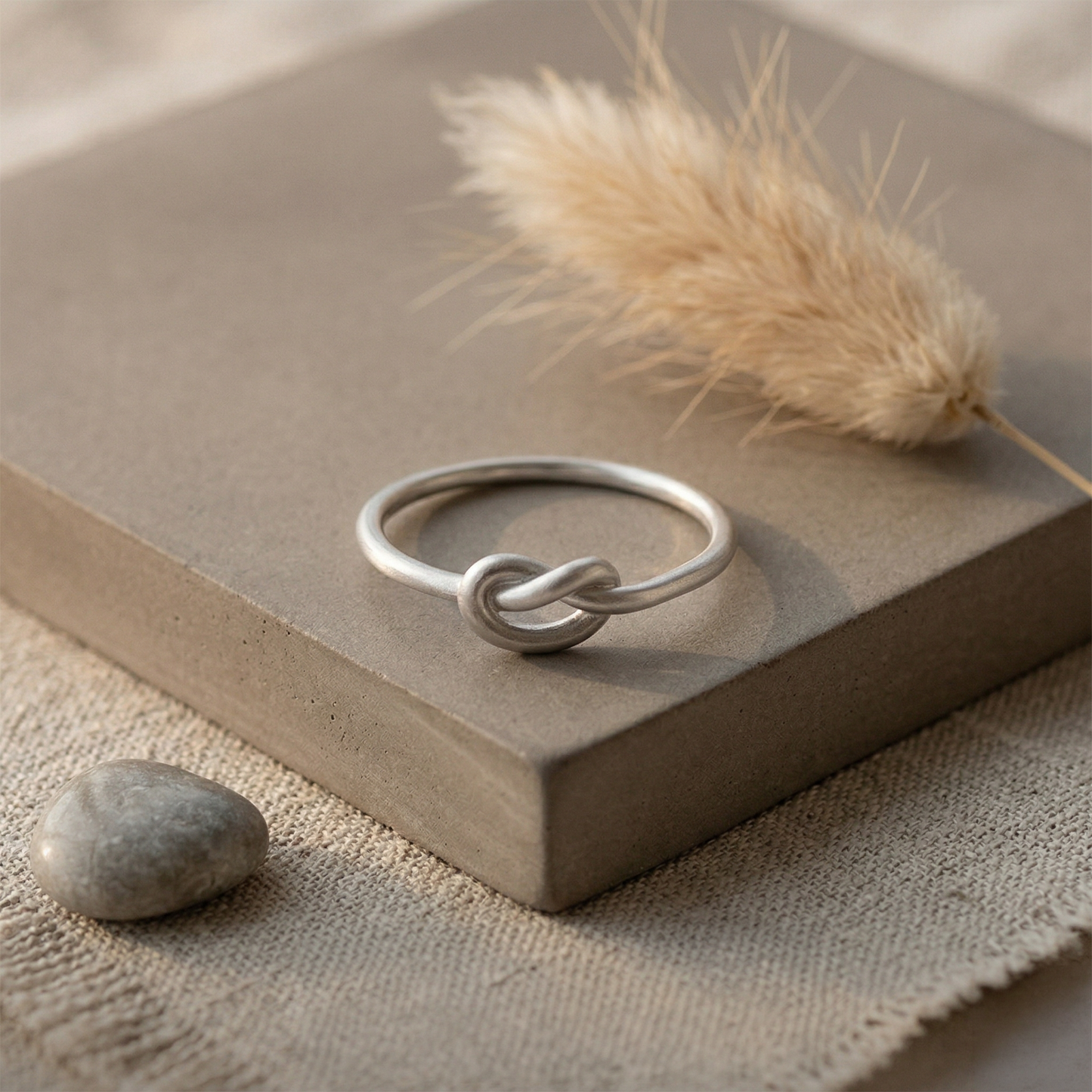 Infinity Knot Ring - 925 Sterling Silver Minimalist Band