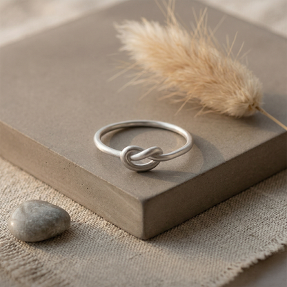Infinity Knot Ring - 925 Sterling Silver Minimalist Band