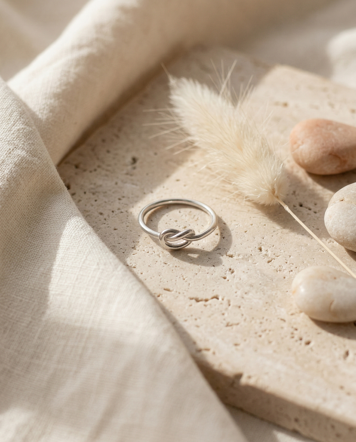 Infinity Knot Ring - 925 Sterling Silver Minimalist Band