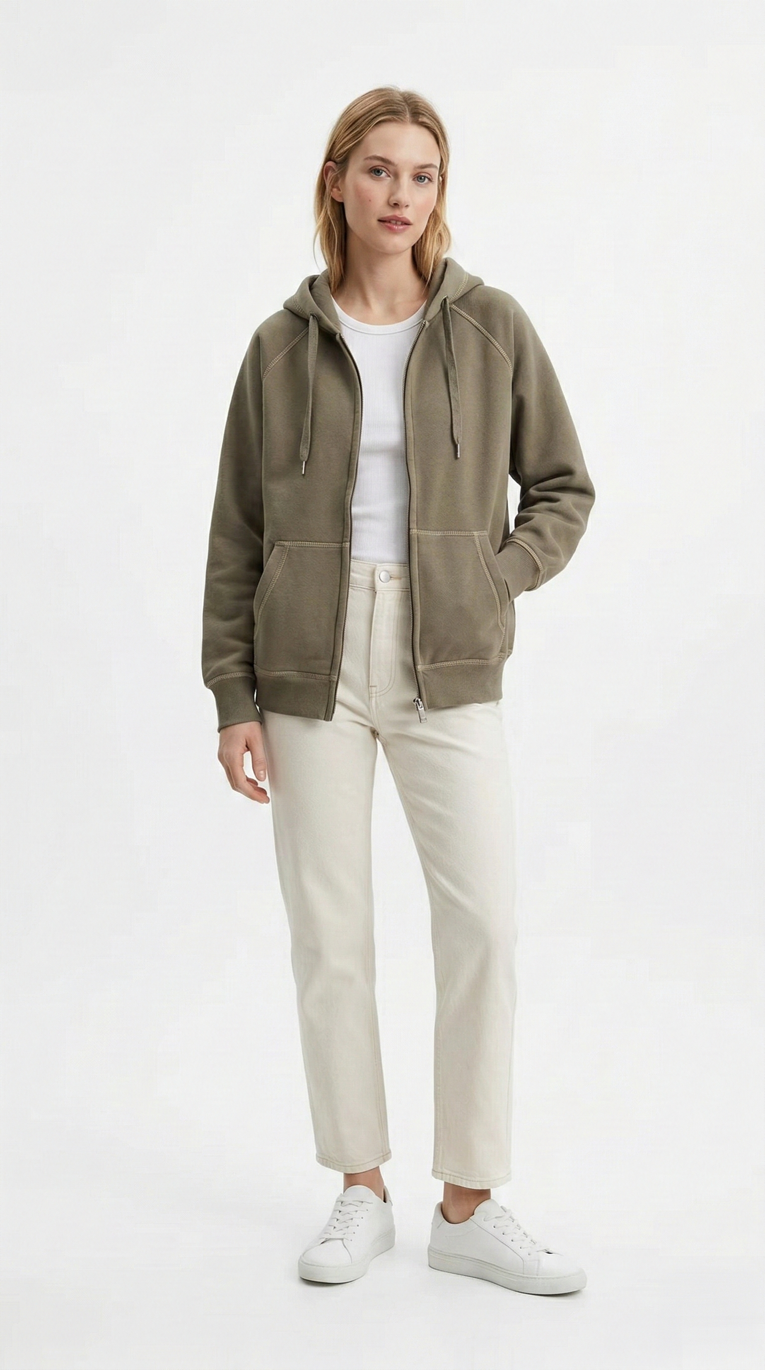 Unisex Vintage Wash Raglan Zip-Up Hoodie | Heavyweight 80/20 Blend