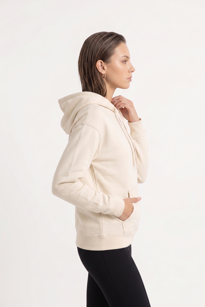 The Essential Off-Duty Pullover Hoodie - Coconut Cream