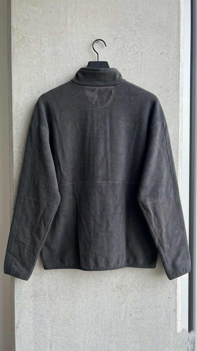 INSPIRED by Wild Palms Size M Charcoal Gray Fleece Snap Neck Pullover Sweater-M
