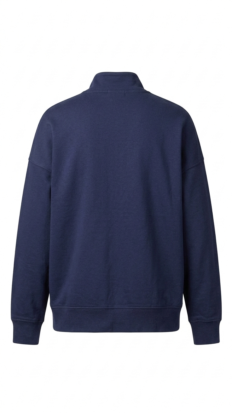 Men’s Navy Zip-Up Sweatshirt - Desert Core Piece - Fleece Jacket - Clearance!-L