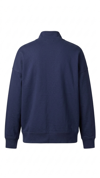 Men’s Navy Zip-Up Sweatshirt - Desert Core Piece - Fleece Jacket - Clearance!-L