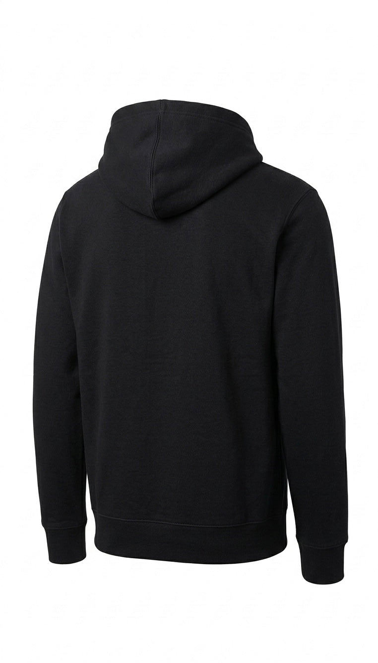 Men's Black 1/4 Zip Hoodie Pullover Sweatshirt Fleece Kangaroo Pocket CLEARANCE