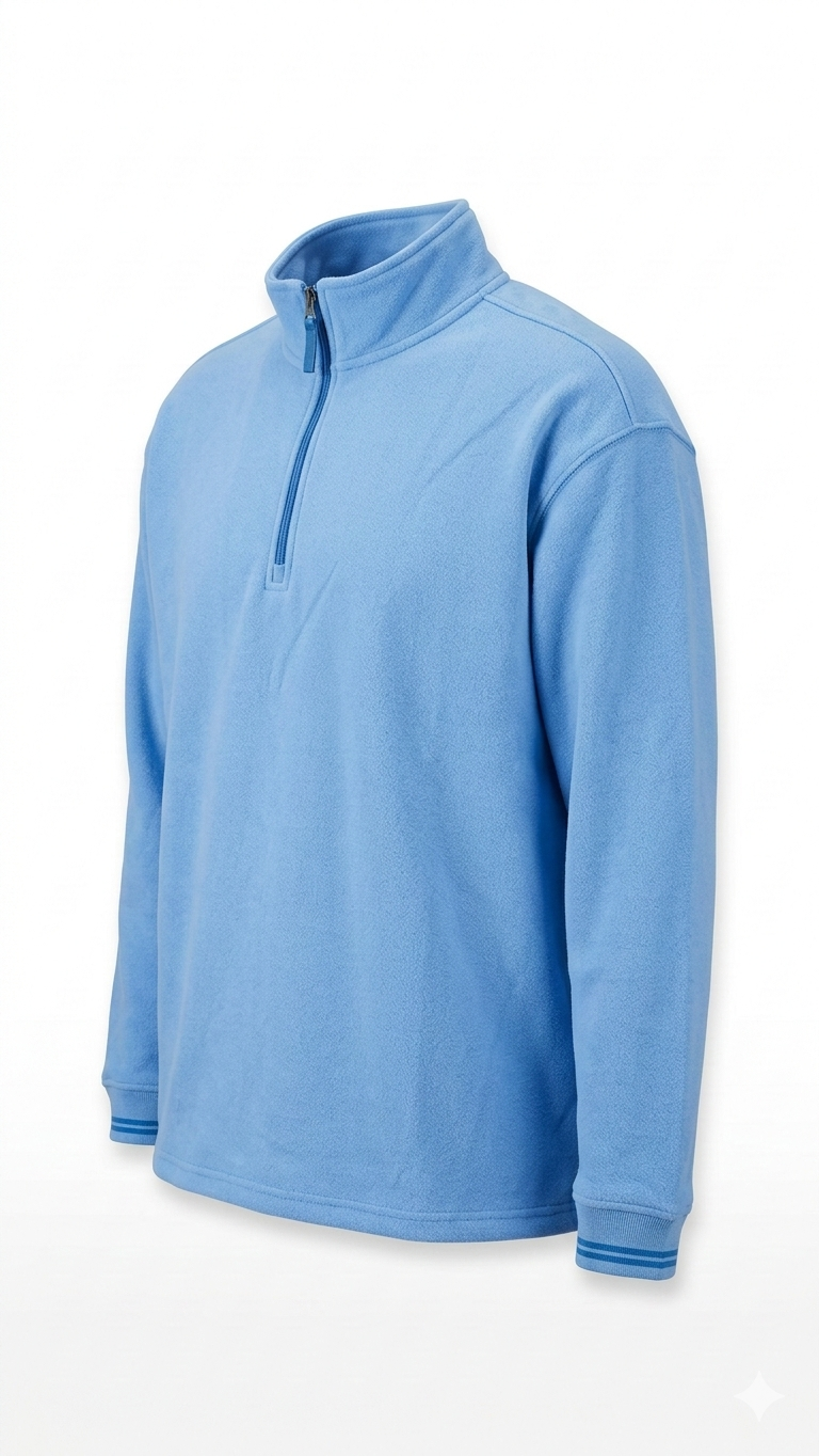 Lifestyle Inspiration Blue 1/4 Zip Sweatshirt Pullover Size Large Cotton Blend L