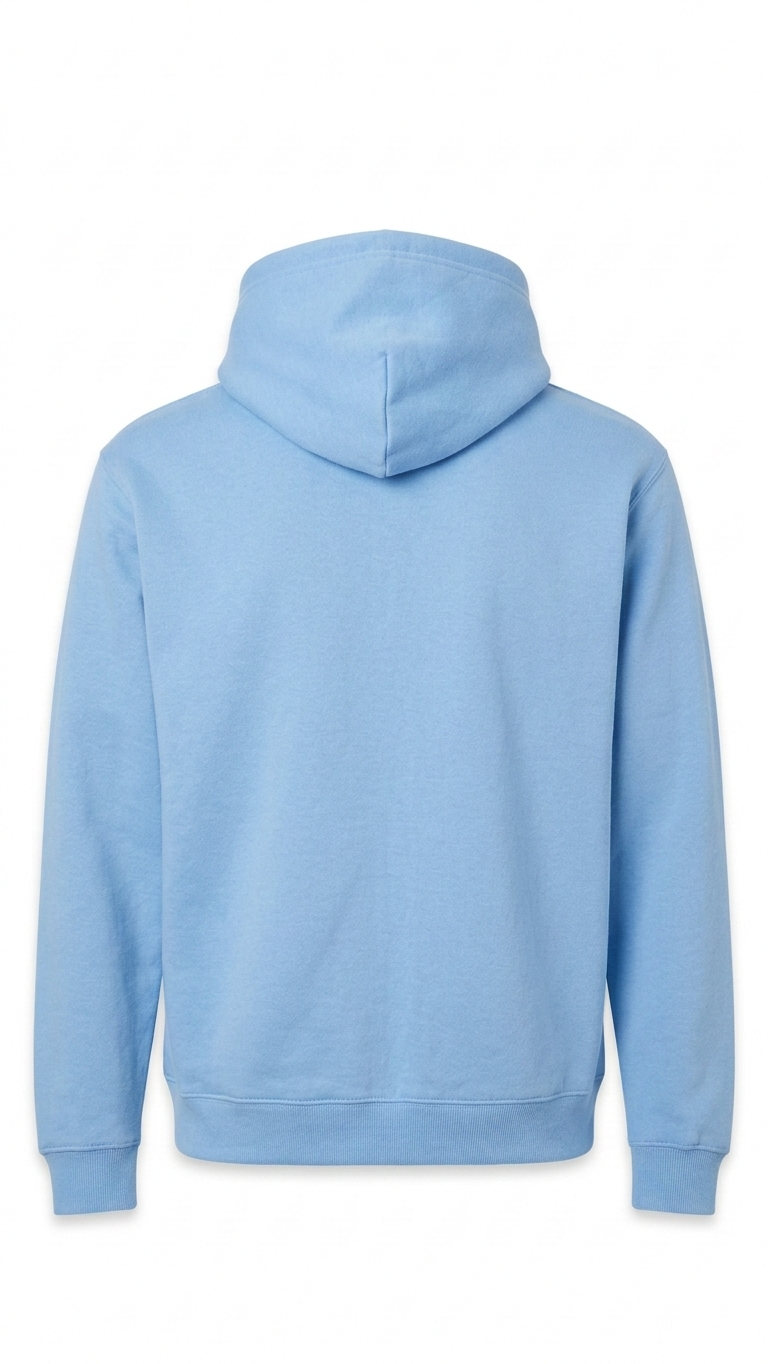 Sky Blue Zip Up Hooded Sweatshirt Size L Cotton Blend - Clearance Deal!