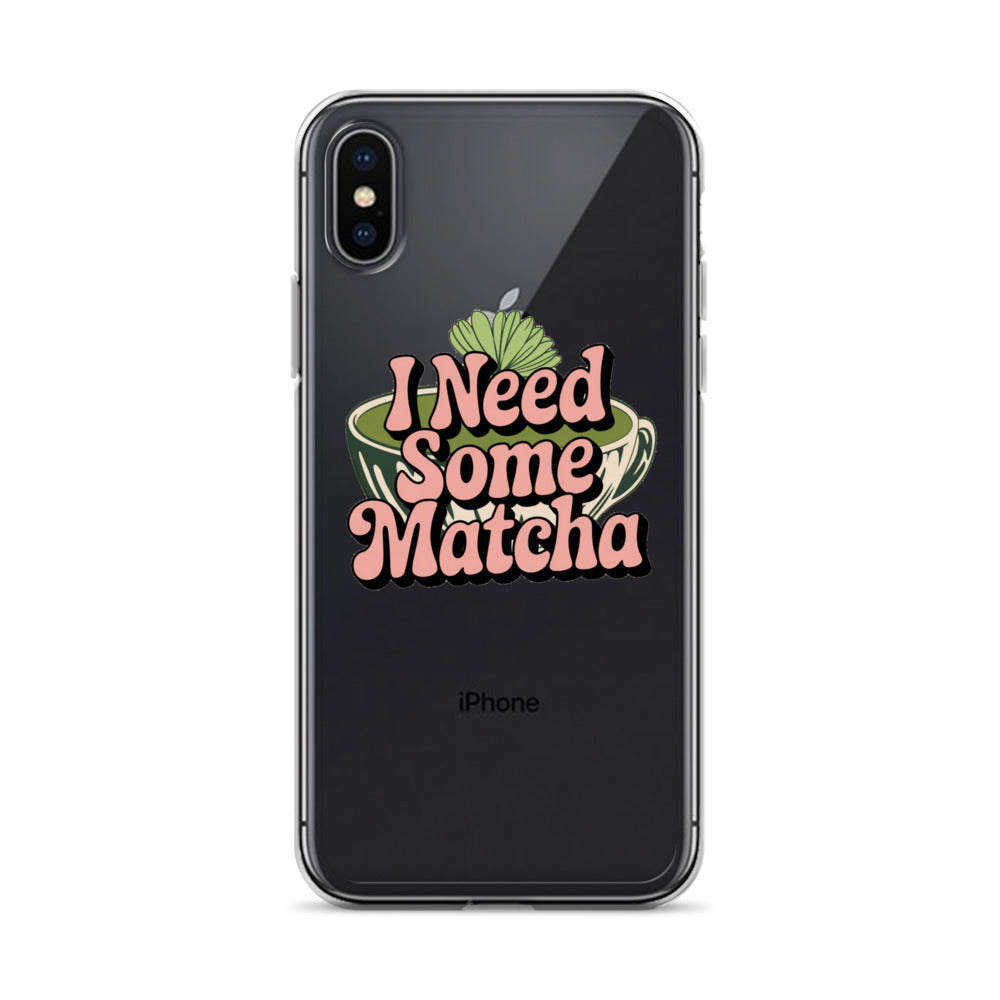 I Need Some Matcha | Clear Aesthetic iPhone® Case