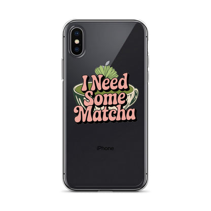 I Need Some Matcha | Clear Aesthetic iPhone® Case
