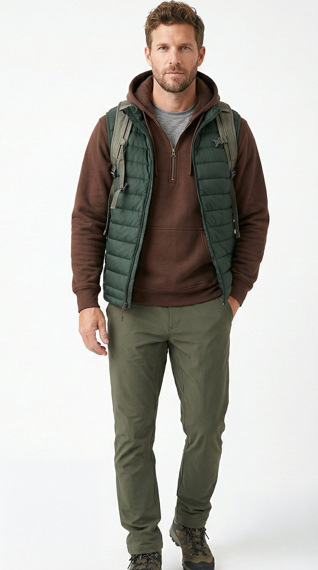 Unisex The Summit Oversized Half-Zip Hoodie | Cocoa