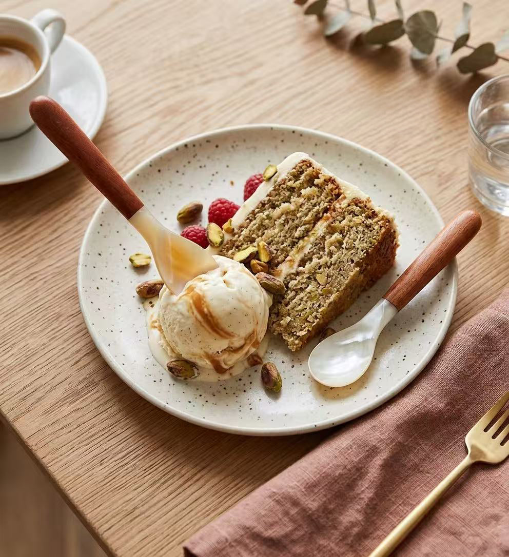 The "Daily Rituals" Mother of Pearl & Wood Spoon Set