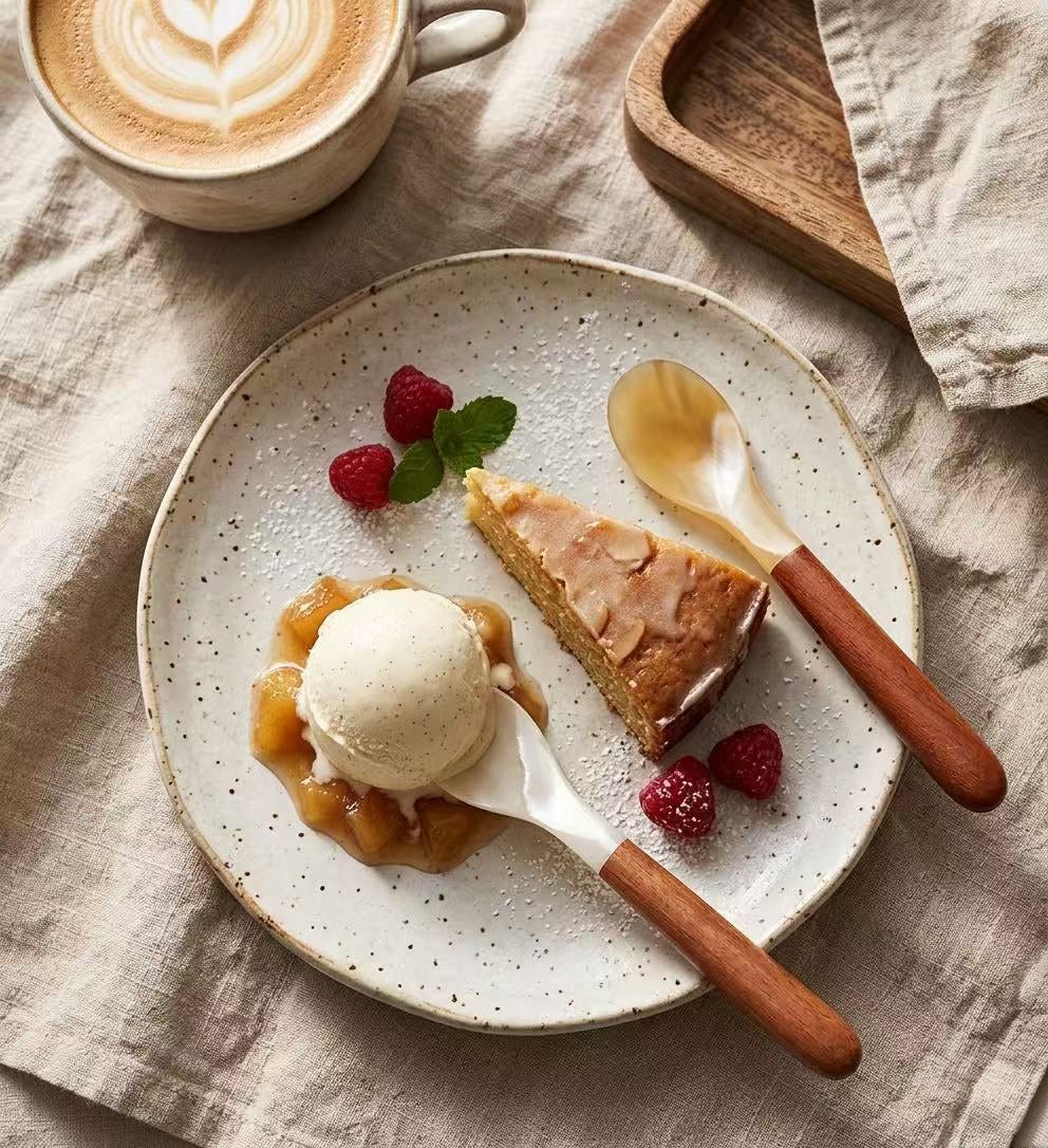 The "Daily Rituals" Mother of Pearl & Wood Spoon Set