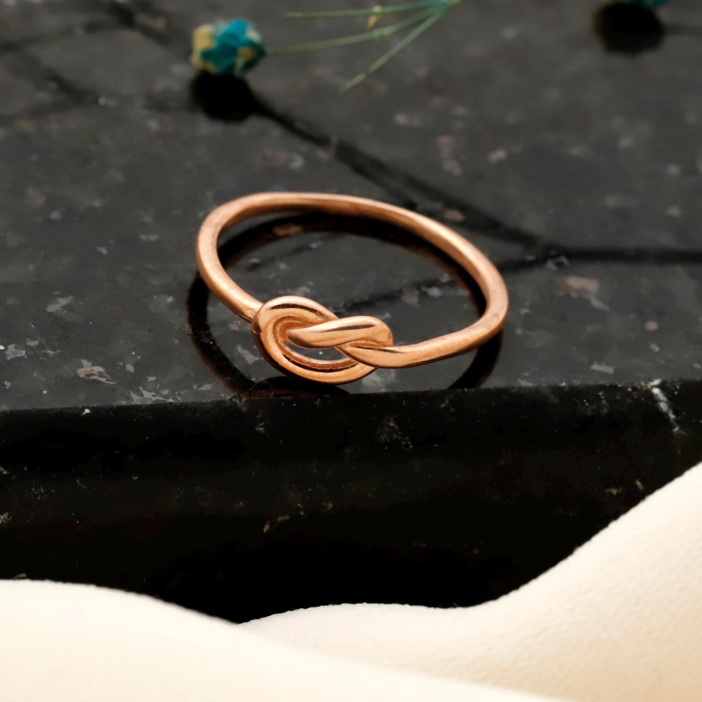 Infinity Knot Ring - 925 Sterling Silver Minimalist Band