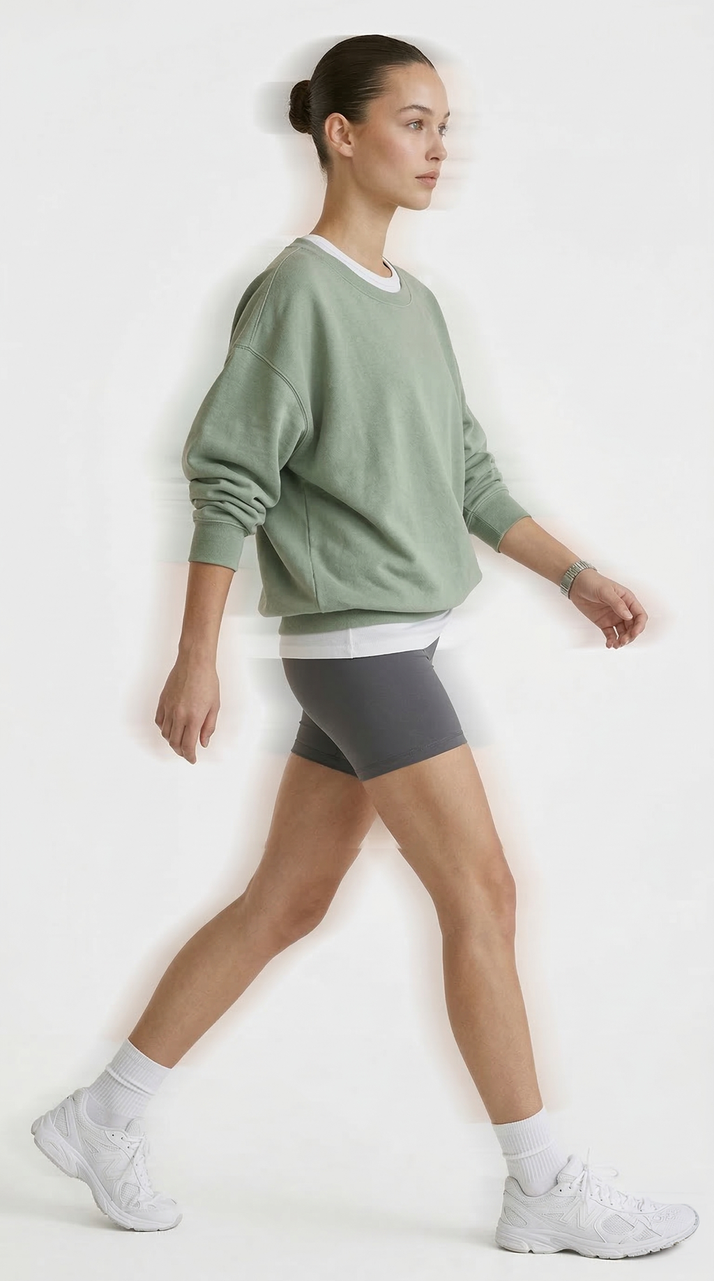 Sage Green Oversized Crewneck Sweatshirt