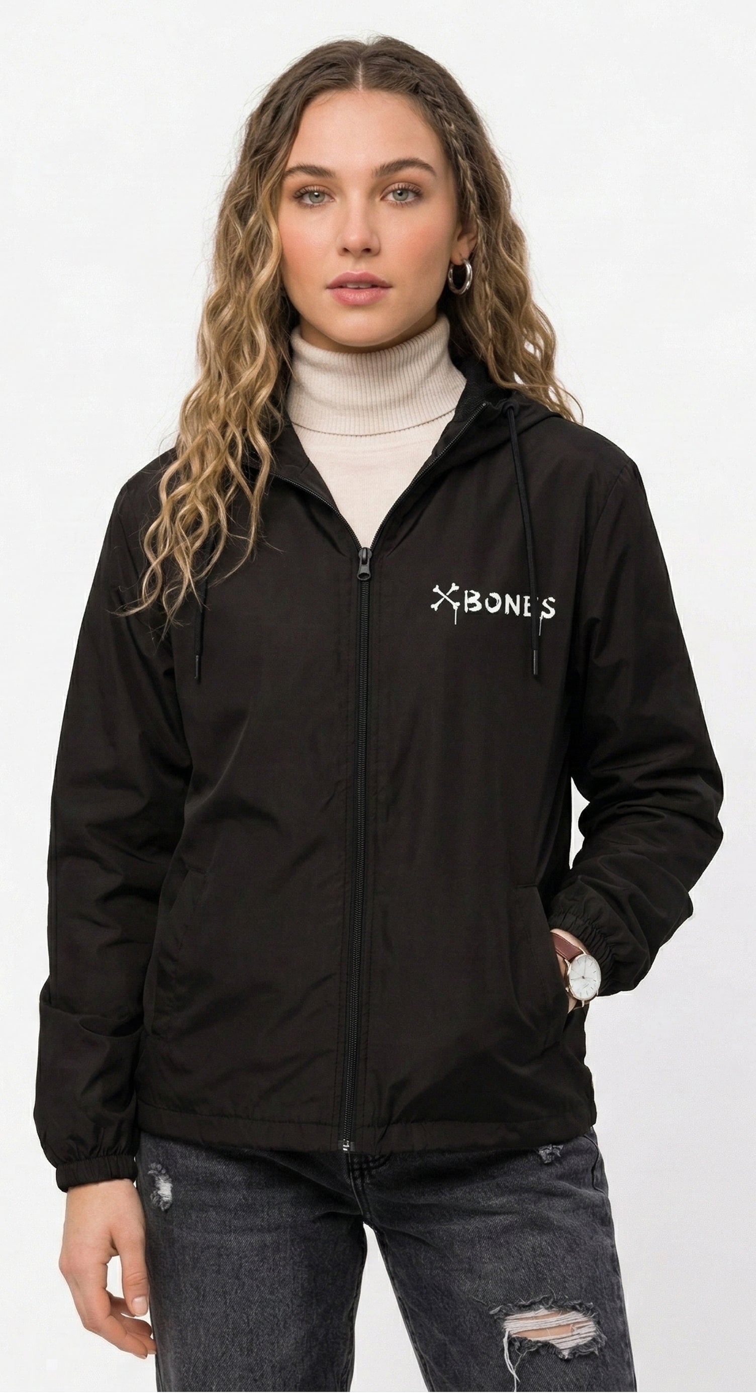 Unisex Packable Water-Resistant Windbreaker Jacket