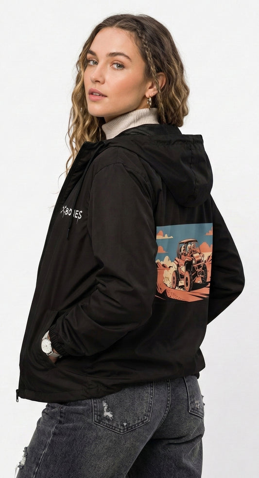 Unisex Packable Water-Resistant Windbreaker Jacket